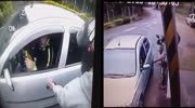 Instant karma when a couple thugs on a motorcycle try robbing a man in a car.