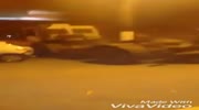 Mad brazilian trucker destroys vehicles of a bar visitors