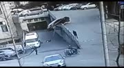Man norrowly escapes being crushed by SUV