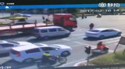 Female cyclist crushed by truck