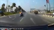 Couple on a bike ignores safety rules