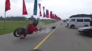 short video fall with Ducati Panigale 1299