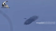 Russian SU-25 conducts ground attack under intense rebel anti-aircraft fire