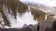 Dude drops from chair lift and breaks his back