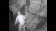 Guy gets beaten with bats and washed with a pepper spray