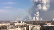 Tochka-U and Grad Stockpiles Detonate in Balakleya Ukraine