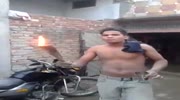 Fire stunt goes wrong