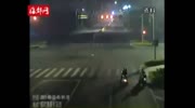 Riders crushed by overturning car