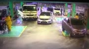 Truck crushes a man on a gas station