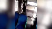 Girl Falls Down From Bus trying to escape from The Ticket Controller.