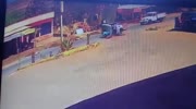 Motorbikers Crushed By A Rickshaw.