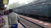 Old woman run over by train and survives