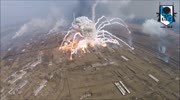 Weapon factory explodes, drone view