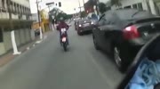 High Speed Motorcycle Chase Through streets of Brazil