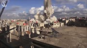 Syrian city bombarded with makeshift missiles