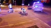 POLICE RAMS SPEEDING MOTORCYCLIST