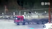 Trucker sent airborne