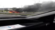 Auto video recorded in flames