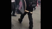 Anti Trump protesters and stickman