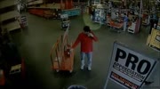 HomeDepot employee stops car robbery with his body, clever..