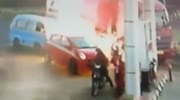 Exhaust pipe sets on fire