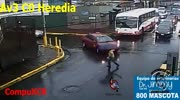 Limping man with umbrella gets killed while crossing the road