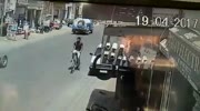He pushed them under the truck
