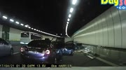 Bad driver in tunnel