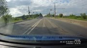 Truck with broken breaks nearly kills pedestrians on a crosswalk