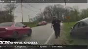 KENDALL COUNTY SHERIFF'S DEPUTY IS NEARLY STRUCK BY AN OUT-OF-CONTROL SUV