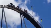 FIREFIGHTERS RESCUE PEOPLE TRAPPED ON THE SILVER BULLET ROLLER COASTER
