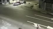 Guy thrown in the air by a speeding car