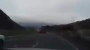 Truck is hit by trailer