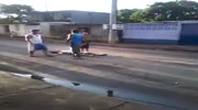 Street fight ends with KO