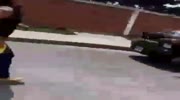 Man falls from the police van