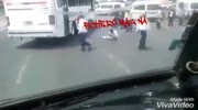 Kicked thief in the face