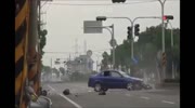 A car hits a motorcycle ..(repost)