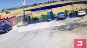 Car accelerates and falls at the end