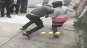 Black attacks and beats an old woman