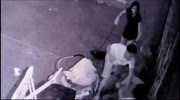 Homeless man is attacked and beaten by drunk scum