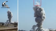 Explosion makes excavator fly
