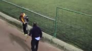 Men fight in the stadium
