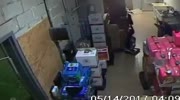man stealing beverage crates