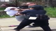 Pregnant black resists cops