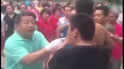 SQUARE DANCERS FIGHT WITH BASKETBALL PLAYER