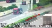 Driver ejected out of his car slides a long way across the road