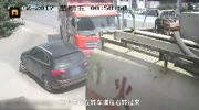 Gravel truck overturns crushing an Audi