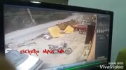 Bus gets destroyed by speeding trick
