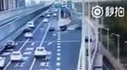 car hits two cars