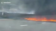 TRUCK EXPLODES IN A TERRIBLE ACCIDENT IN FLORIDA